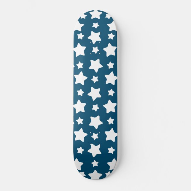 Skateboard Azul estrellado (Anverso)