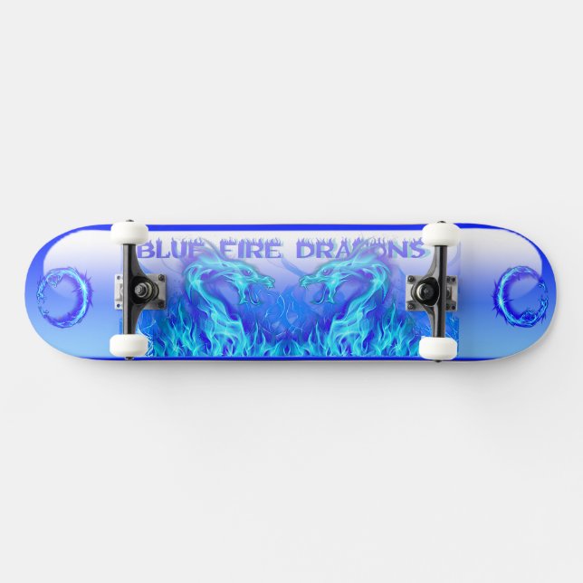 SKATEBOARD AZUL FIRE DRAGONES (Horz)