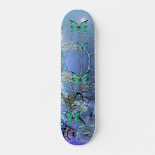 Skateboard Azul mariposa de patines