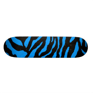 Skateboard AZUL NEGRO INTRÉPIDO de la RAYA del TIGRE de los