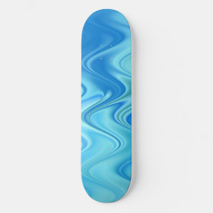 Skateboard Azul Ondulado Abstracto