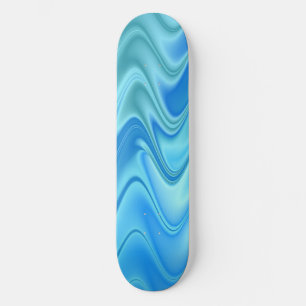 Skateboard Azul Ondulado Abstracto