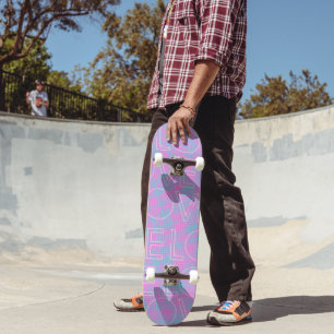 Skateboard azul rosado completo prefabricado de Gu