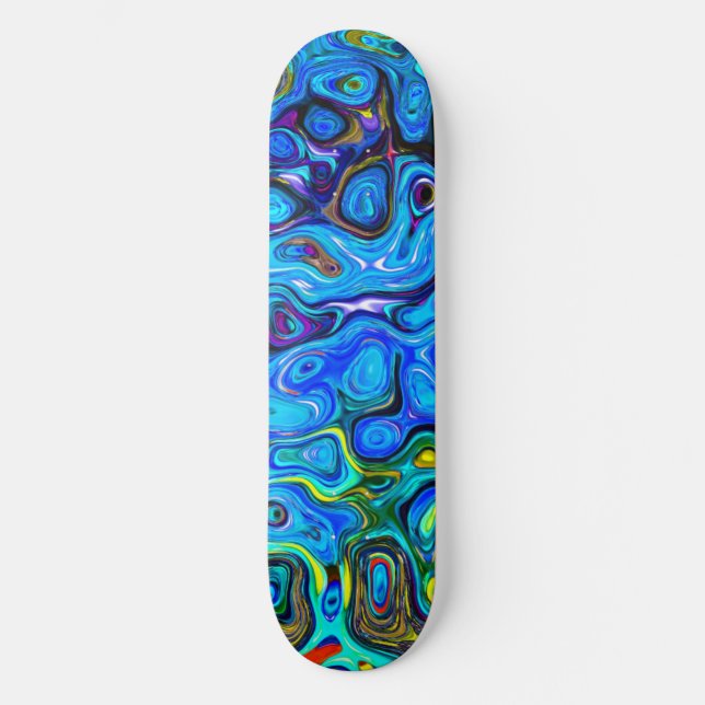 Skateboard Azul Trippy (Anverso)