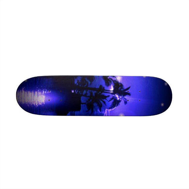 Skateboard Azul tropical (Horizontal)