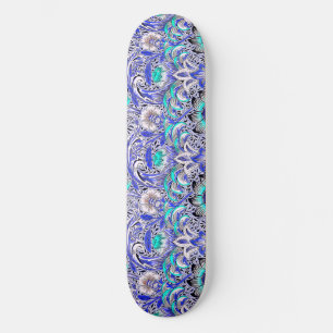 Skateboard Azul vintage rosa Corncockle de William Morris