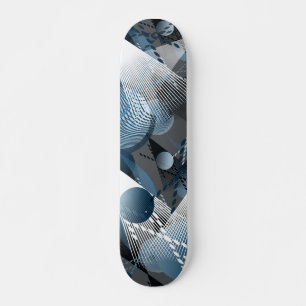 Skateboard Azul y gris. Abstracción.