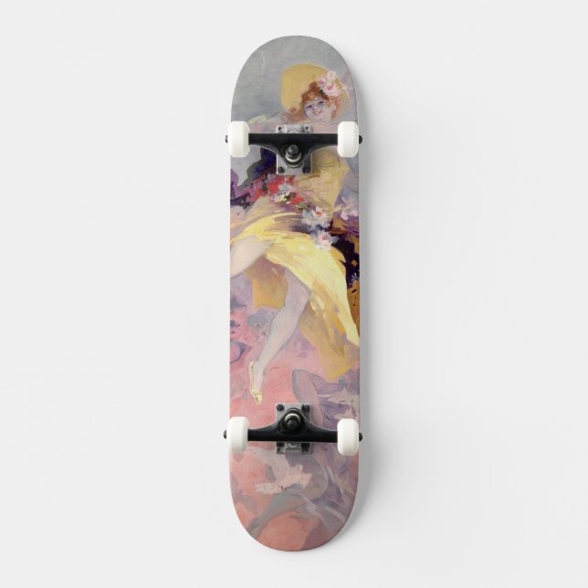 Skateboard Bailarín con una pandereta vasca (Anverso)
