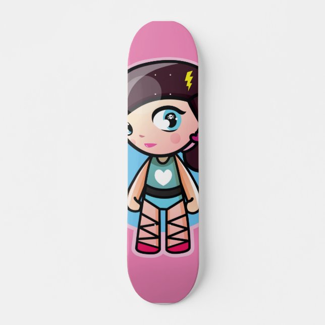 Skateboard bailarina rosada linda (Anverso )