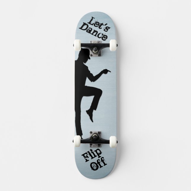 Skateboard Baile de Lets - Desvío de la pista de luna de text (Anverso)