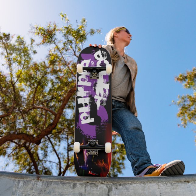 Skateboard baile del auto morado (Exterior 1)