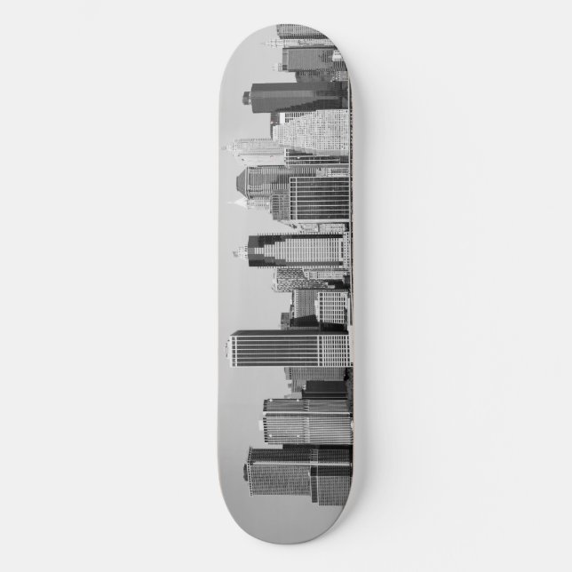 Skateboard baje el horizonte de Manhattan, New York City (Anverso)