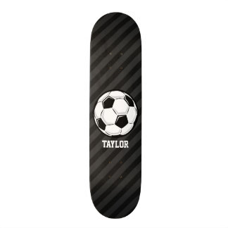 Skateboard Balas de fútbol; franjas grises negras y oscuras