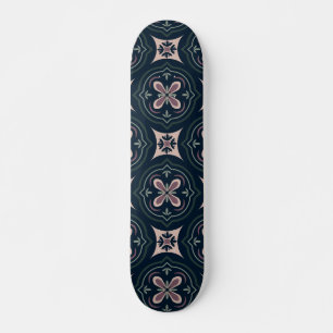 Skateboard Baldosas Geométricas Florales Terrosas