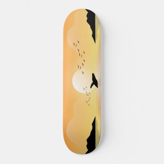 Skateboard Ballena del mar de Sunset (Anverso)