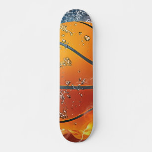 Skateboard Baloncesto en llamas