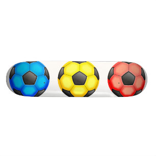 Skateboard Balones de fútbol coloridos