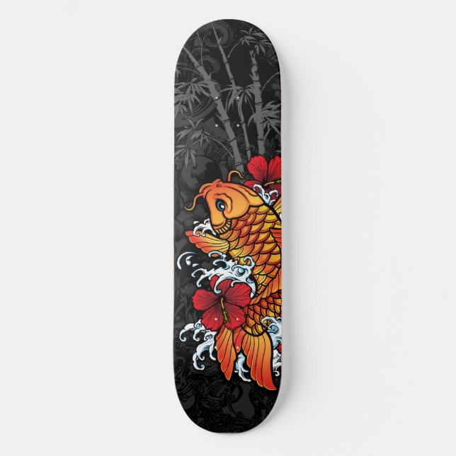Skateboard Bambú de Koi (Anverso)