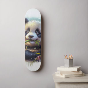 Skateboard Bambú de oso panda adorable