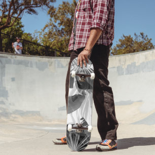 Skateboard Banana de palma monocroma deja colisiones 1 #tropi