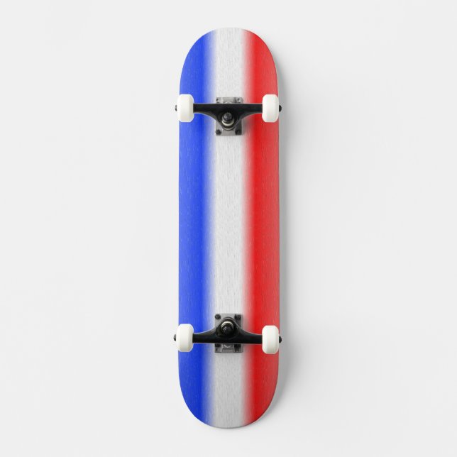 Skateboard Banda roja blanca y azul de la bandera estadounide (Anverso)
