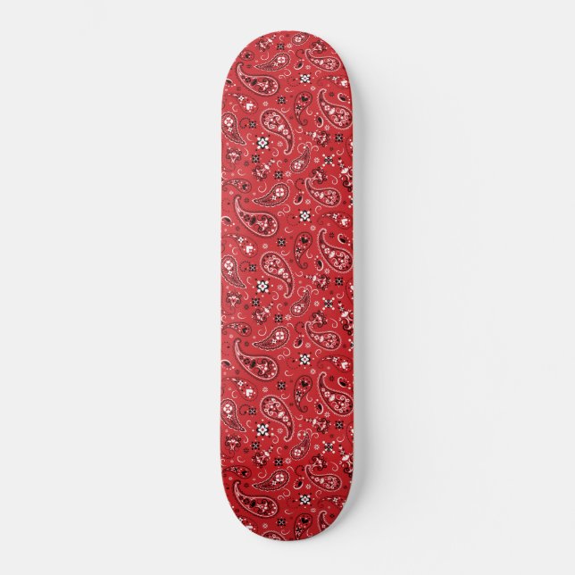 Skateboard Bandana Red Paisley  (Anverso)