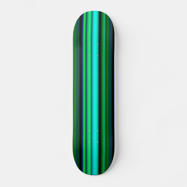 Skateboard Bandas de arco iris verde azul (Anverso)