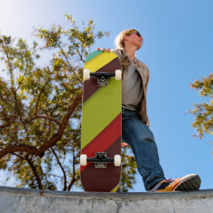 Skateboard Bandas diagonales multicolores