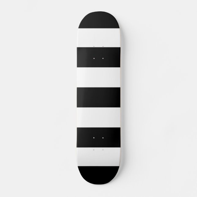 Skateboard Bandas Horizontal Negra Y Blanca (Anverso)
