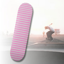 Skateboard Bandas modernas de neón rosado con efecto 3D