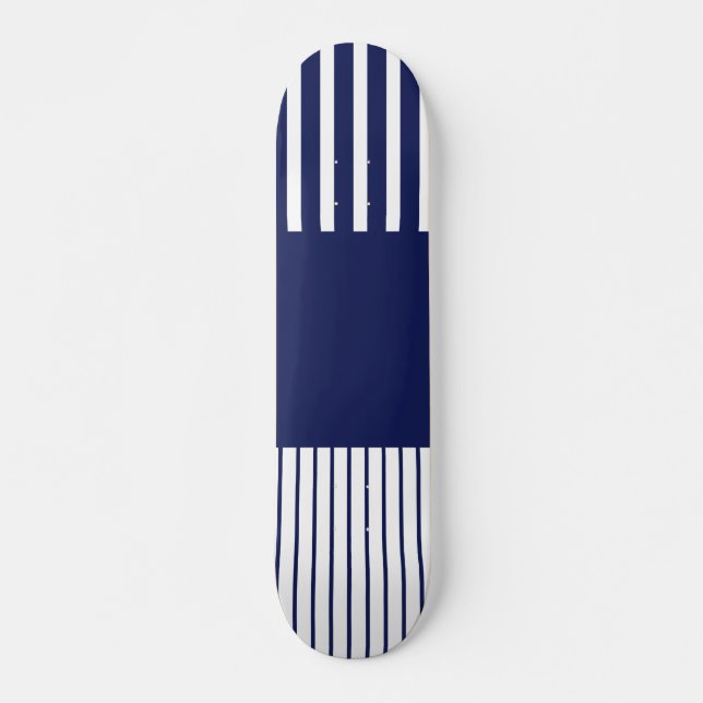 Skateboard Bandas pop de color - Azul y blanco (Anverso )