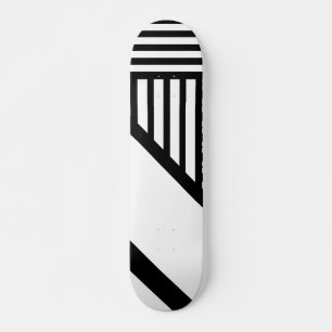 Skateboard Bandas triangulares en blanco y negro