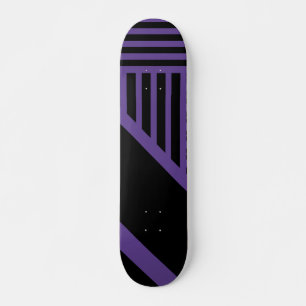 Skateboard Bandas triangulares en morado y negro