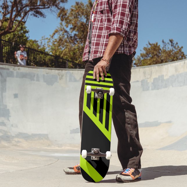 Skateboard Bandas triangulares - Lime Green (Exterior 2)