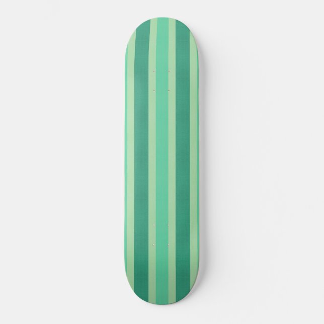 Skateboard Bandas verdes y turquesas (Anverso)