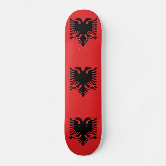 Skateboard Bandera albanesa patriótica (Anverso)