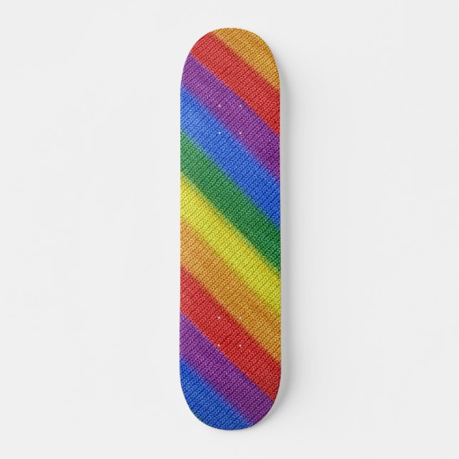 Skateboard Bandera arco iris tejer Tiras sin inconvenientes (Anverso )