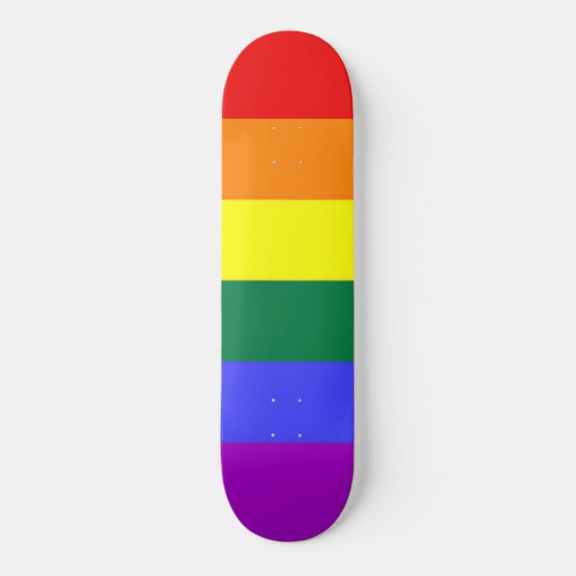 Skateboard Bandera arcoiris del orgullo gay (Anverso)