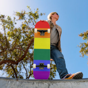 Skateboard Bandera arcoiris del orgullo gay