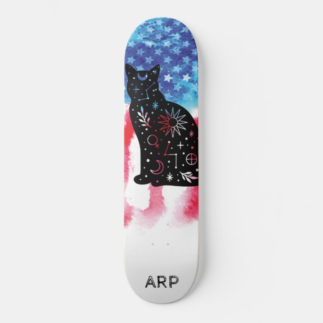 Skateboard *~* Bandera azul blanca roja del COSMIC militar (Anverso)