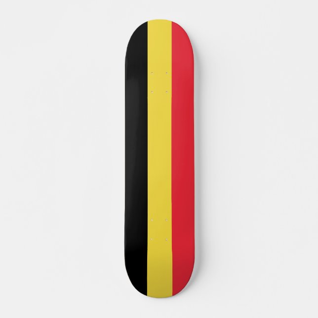 Skateboard Bandera belga patriótica (Anverso )