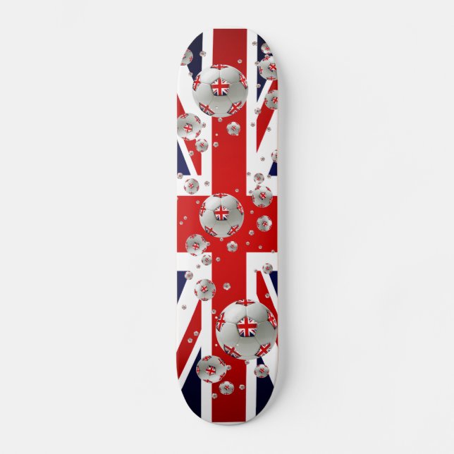 Skateboard Bandera británica de Union Jack de las bolas del (Anverso)