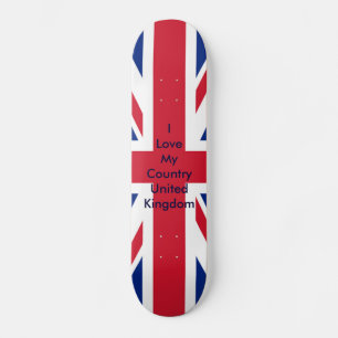 Skateboard Bandera BRITÁNICA el MUSEO Zazzle - amor de I mi