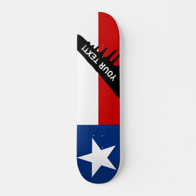 Skateboard Bandera clásica del estado de Tejas (Anverso )