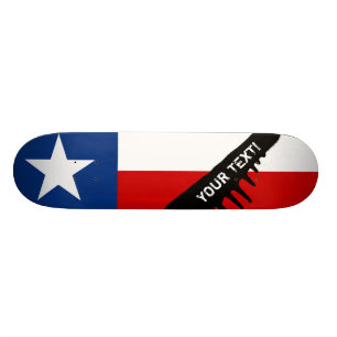Skateboard Bandera clásica del estado de Tejas