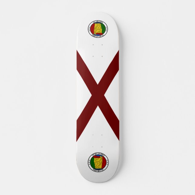 Skateboard Bandera de Alabama (Anverso )