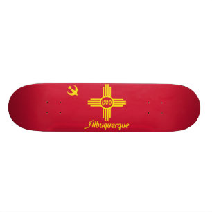 Skateboard Bandera de Albuquerque, New México