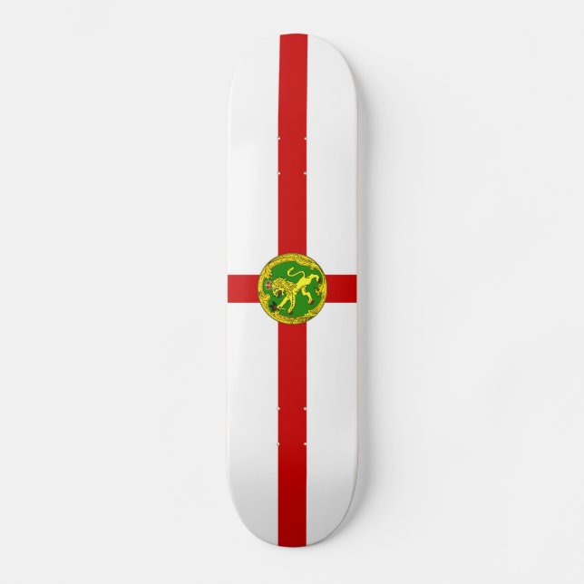 Skateboard Bandera de Alderney Patriótica (Anverso)