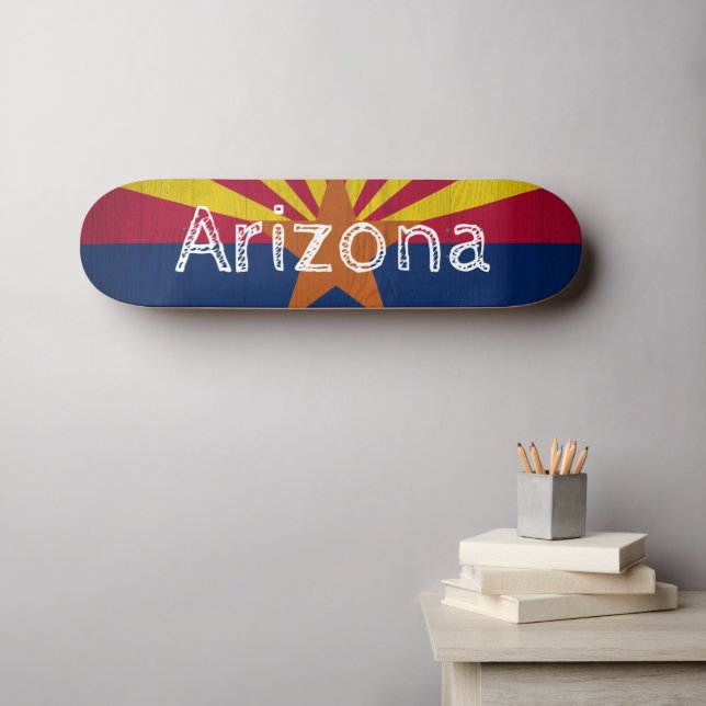 Skateboard Bandera de Arizona (Arte de pared (horz))