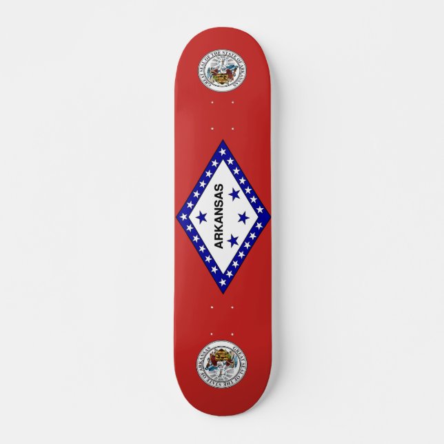 Skateboard Bandera de Arkansas (Anverso )